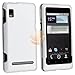 Snap-on Rubber Coated Case for Motorola Droid 2 Global, White