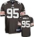 Kamerion Wimbley Jersey: Reebok Authentic Brown #95 Cleveland Browns Jersey - 52