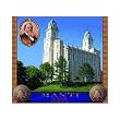 Mormon Temple Manti UT Coverlet