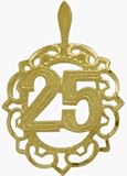 10K Yellow Gold Fancy #25 Circle Pendant with chain