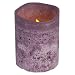 Gerson Everlasting Glow 3 by 4 Inch Plum Colored Flameless LED Candle with Apple Cinnamon Scent