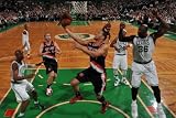 Portland Trail Blazers v Boston Celtics: Brandon Roy and Shaquille O'Neal Photographic Poster Print by Brian Babineau, 28x42