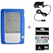 Blue Color Amazon Kindle 2 E-Book Reader Silicone Rubber Skin Case + Kindle2 Travel Charger + FREE Kindle2 Anti Scratch LCD Screen Protector