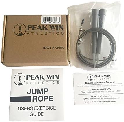 #1 Rated Fully Adjustable (10' Max) Best Professional Jump Rope for Weight Loss, Cardio Workouts, Crossfit, Home Workouts, Beginners, Women During Pregnancy and Travel with a Free Training Manual. 100% Lifetime Guarantee