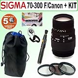 Sigma 70-300mm DG MACRO SLR Lens For Canon SLR Cameras with 58mm UV + Clean ....