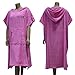Lightahead Cotton Surf Beach Hooded Poncho Changing Bath Robe Towel with Pocket (Pink) (Adults)
