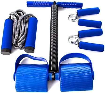 4-piece Gut Buster Tummy Trimmer Ab Workouts Machine Set with Jumrope and Hand Grips