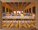African American Black The Last Supper Jesus Christ Religious Picture Oak Framed Art Print