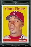 2007 Topps Heritage Baseball Card # 425 Chone Figgins Los Angeles Angels at Anaheim - Mint Condition - In Protective Display Case