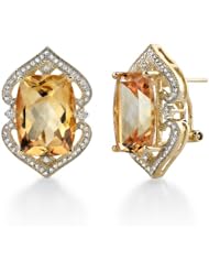 14k Yellow Gold 0.52 Ctw Double Spade Diamond Earrings