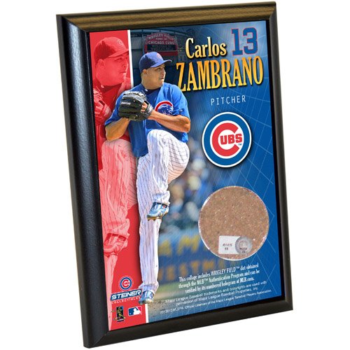MLB Chicago Cubs Calos Zambrano 4-by-6-Inch Dirt Plaque