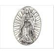 Silver Star "Virgin Mary" Chrome Metal Belt Buckle
