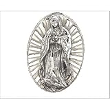 Silver Star "Virgin Mary" Chrome Metal Belt Buckle