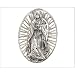 Silver Star "Virgin Mary" Chrome Metal Belt Buckle