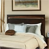 IMAGE OF South Beach Panel Bed Headboard in Coffee Wood and Rodeo Cherry Size: King