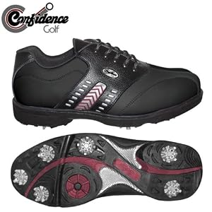 New Leather Golf Shoes From Confidence Golf - Black