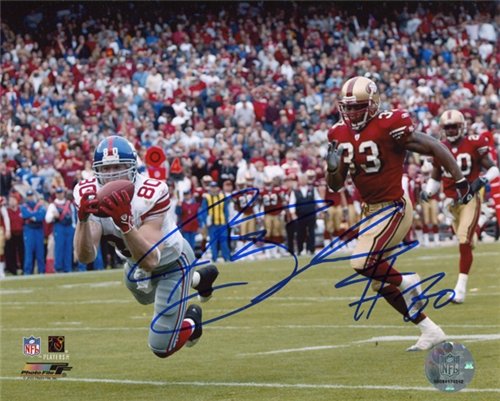 Jeremy Shockey Autographed/Hand Signed New York Giants Football 8x10 Photo