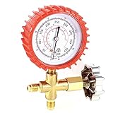 uxcell シングルゲージバルブ シングルマニホールド圧力計ツール 11mm ネジエアコン 冷凍