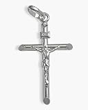 Small 14 Karat White Gold Religious Crucifix