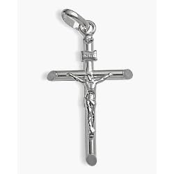 Small 14 Karat White Gold Religious Crucifix by 