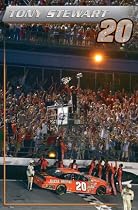 Tony Stewart (Champion) Black Wood-Mounted Sports Poster Print - 24" X 36"