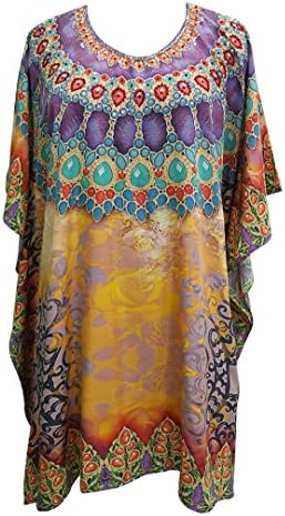 CHIKTONES WOMANS BEACH KAFTAN SHORT PRINTED CAFTAN