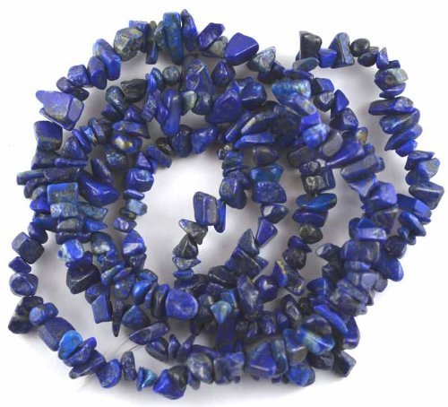 1 X NUGGET BAROQUE CHIP BLUE LAPIS LAZULI 3X5-5X10MM GEMSTONE BEADS 36
