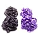 Little Miss Purple - Garden Collection - Set of 2 Silk Flower Hair Clips for Kid Girls
