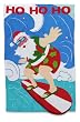 Surfin' Santa Garden Size Applique Flag