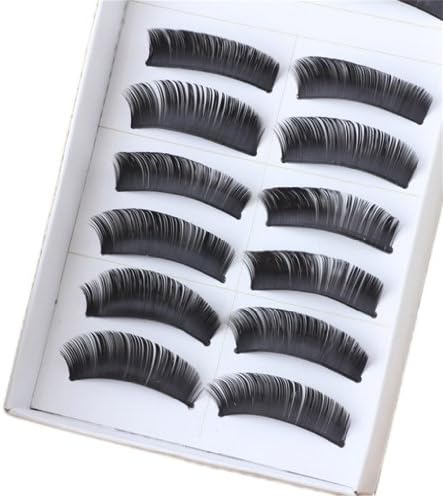 Fashionwu 10 Pairs Natural Long Thick Black False Eyelashes-015