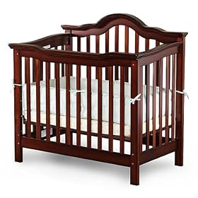 Haley Mini Crib in Cherry by Nursery Smart by Nursery Smart