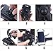 General Motors GMpart Bike Phone Mount Bicycle Holder, Universal Cradle Clamp for iOS Android Smartphone GPS Other Devices, with One-Button Released, 360 Degrees Rotatable, Rubber Strap （Black）