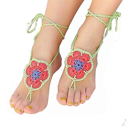Crochet Black Barefoot Sandals,Beach Pool,Nude shoes,Foot jewelry,Footless sandles,Beach Wedding Jewelry,Yoga Chain,Anklet, Wedding shoes, Beach Wedding, Summer shoes, One Size Fits All (2)