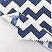 Big Chevron Poly Cotton Navy 60 Inch Fabric by The Yard (F.E.)