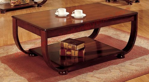 Fancy Handmade WOODEN CHERRY FINISH COFFEE TABLE / SOFA TABLE (50"W x 28"D)