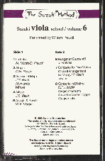 Suzuki Viola School Volume 6 - Cassette (Preucil)