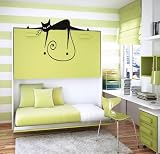 Funny Cat Animal Cute Design Wall Vinyl Sticker Decals Art Mural M14
