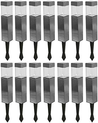 Room Essentials Square Outdoor Pathway Solar LED Light 14 Pack - Black