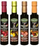 Mantova Organic Flavored Balsamic Condiments, Pear, Raspberry, Fig and Pomegranate, 34 Ounce