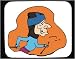 Decorated Mouse Pad with man, cap, baton, athlete, stick, Finland, running, Europe