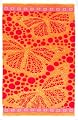 Dot Butterfly Red Orange - Oversized Luxury Velour Jacquard Beach Towel 40x70 - 460 gram 100% Pure Ringspun Cotton - Brilliant intense vibrant colors - Highly absorbent easy care machine wash - Use for picnic poolside colorful bath towel - Save 50%
