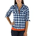 Mossimo Supply Co. Juniors Boyfriend Flannel Top - Blue Plaid