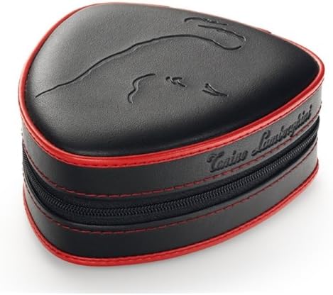 Tonino Lamborghini Il Toro Red Torch Flame Lighter Polished Silver Finish Red Lacquer