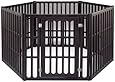 IRIS Plastic Exercise/Containment Pet Pen for Dogs, 6 Panel, Brown