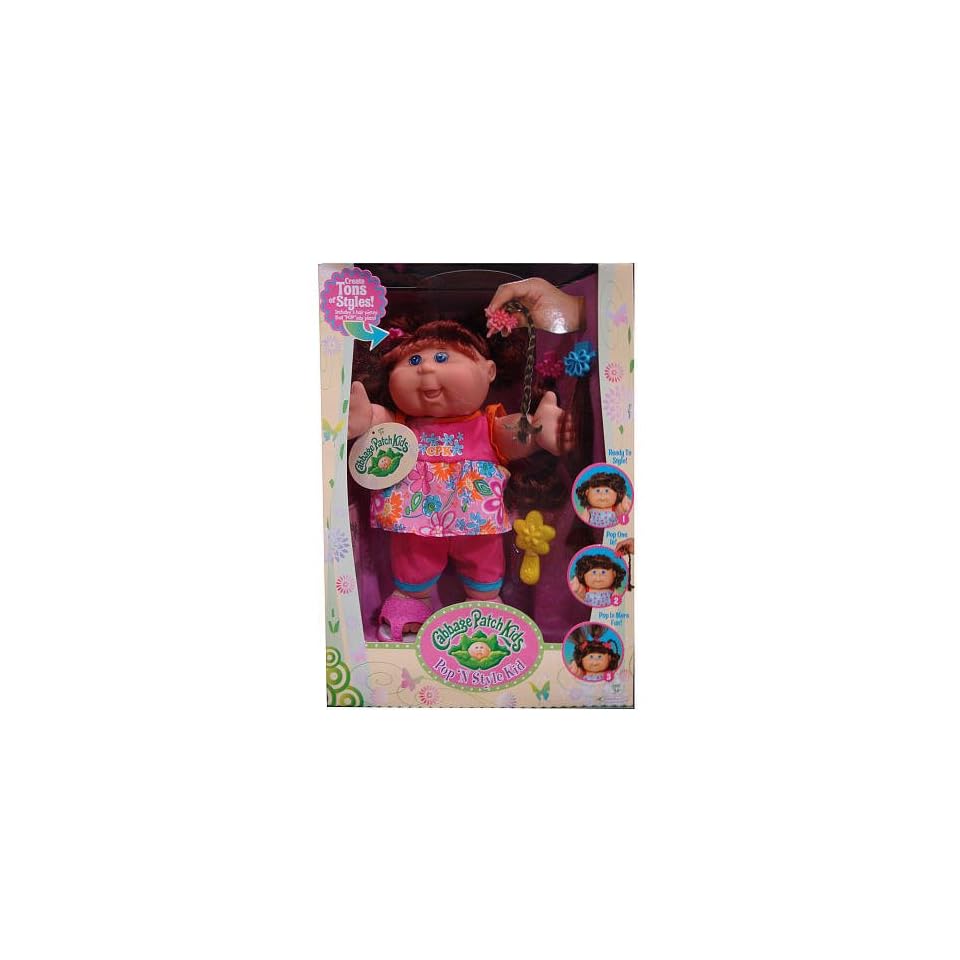 Cabbage Patch Kids Pop N Style Red Hair Blue Eyes Cpk Pink Outfit