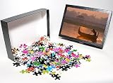 Photo Jigsaw Puzzle of Boat on Thaungthaman Lake, and U Beins Bridge, at 1.2 km long the from Robert Harding