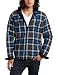 Burnside Men s Spotlight Young Mens Flannel Hooded Jacket With Sherpa, Black, Large