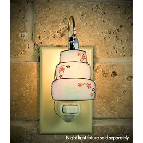 SWITCHABLES Stained Glass Night Light COVER - WEDDING CAKE SW060 - LIGHT FIXTURE SOLD... by Switchables