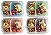 EWEI'S HomeWares Set of 4 Bento Lunch Box with Lids