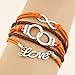 Pretty Show Vintage Weave Infinity Leather Multilayer Handmade Braided Bracelet